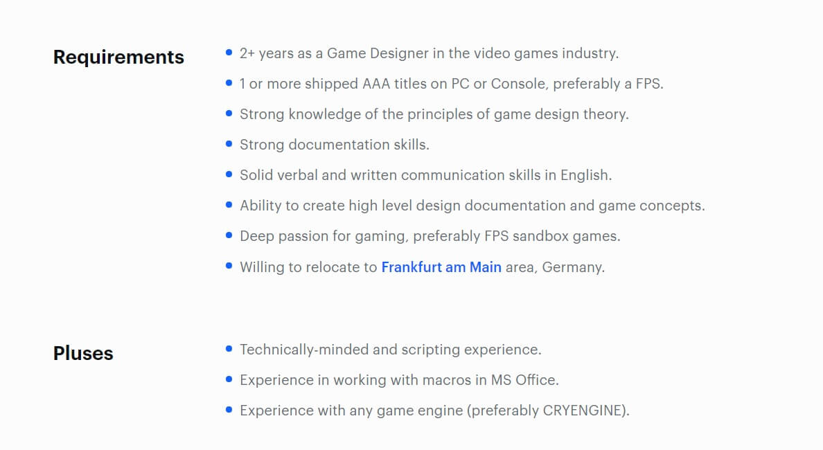 Crytek正开发未公布的3A游戏 可能是沙盒FPS