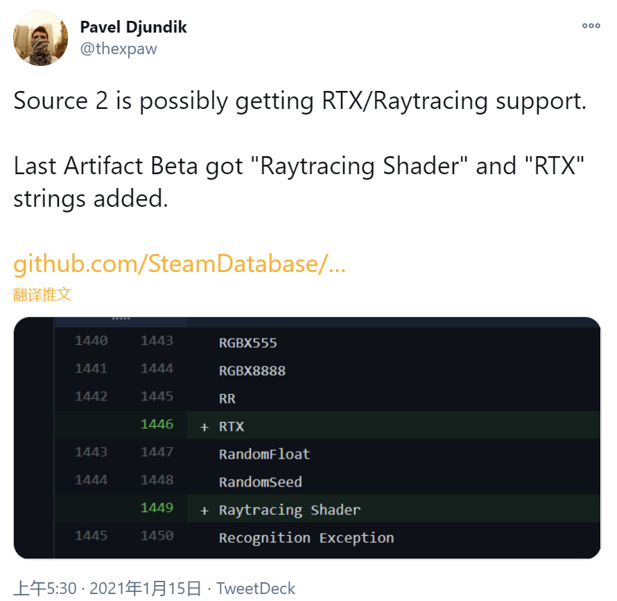 V社起源2引擎即将支持RTX光追