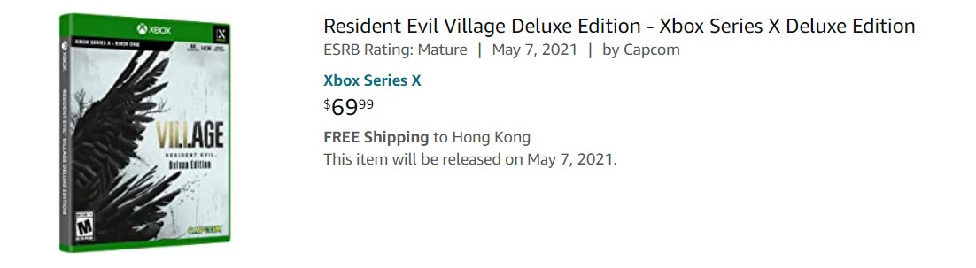 《生化危机8》主机版美亚、百思买、GS上开启预购 典藏版219.99美元