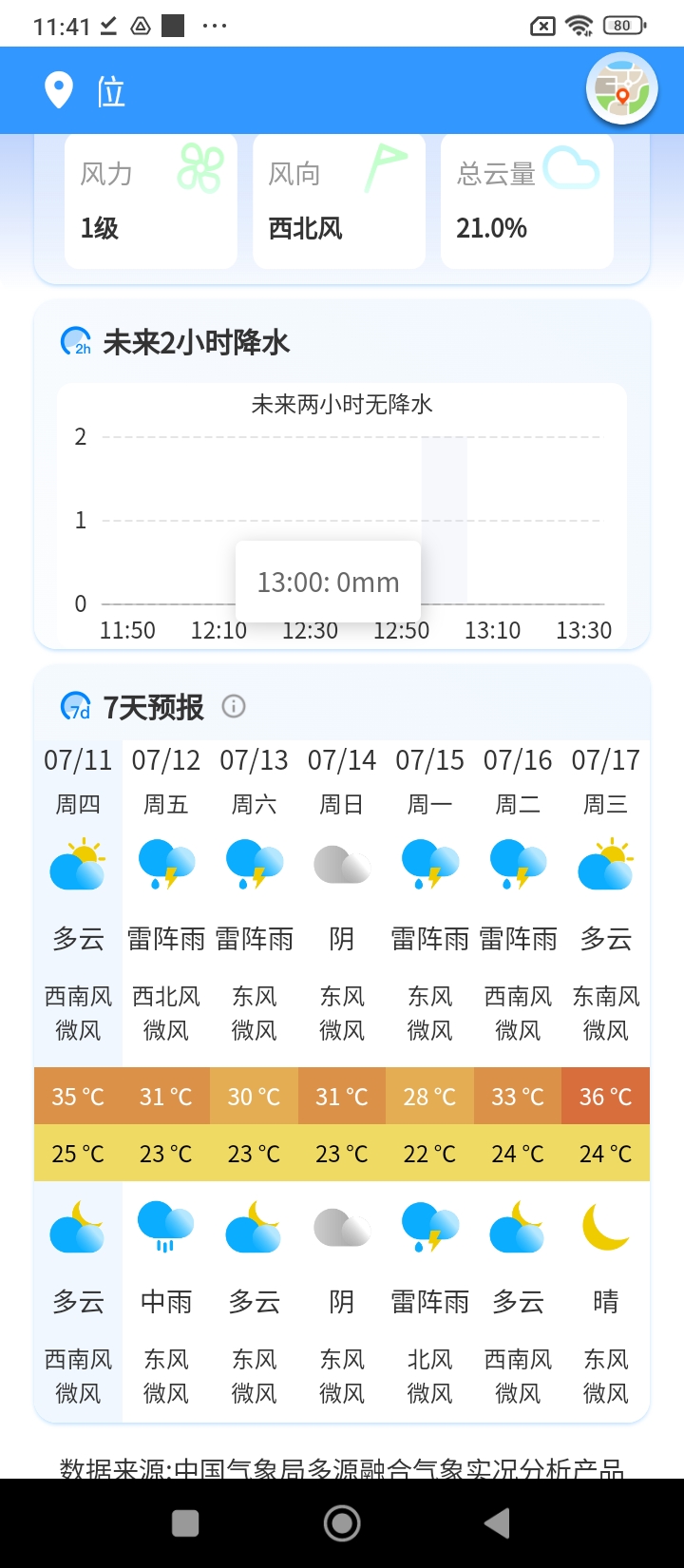 气象实况